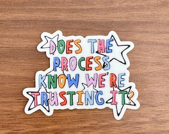 Funny "Trust The Process" Sticker | Car Decal 119