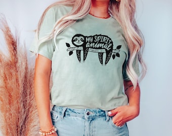 My Spirit Animal Sloth Graphic Tee | Long Sleeve | Hoodie | Crewneck Sweatshirt 103