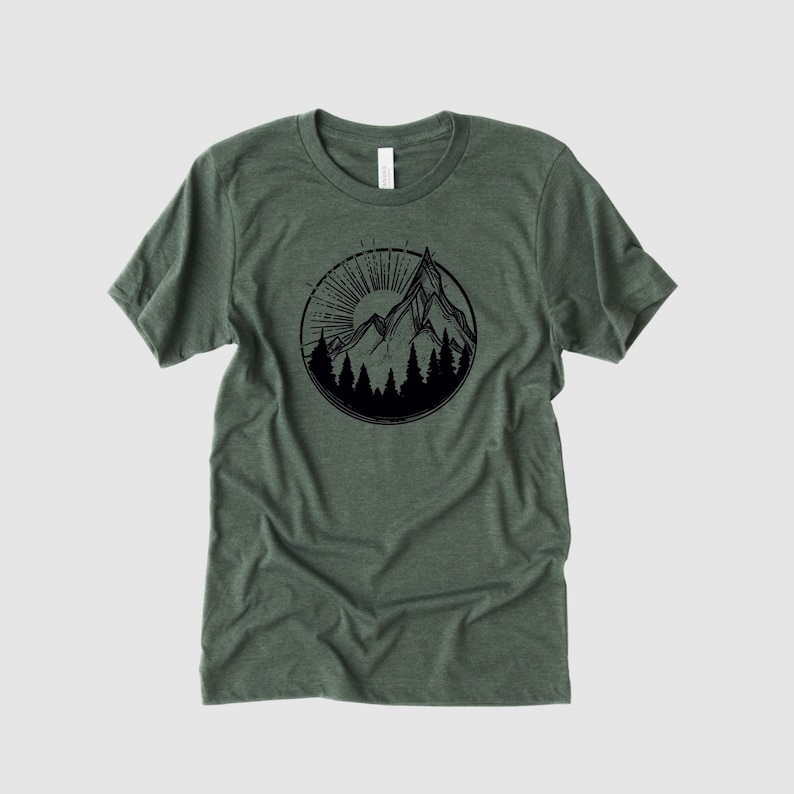 Mens Shirts, PNW Shirt, Graphic Tees, Gift for Men, Nature Shirt, Mountain Shirt, Nature Lover Gift, Mens T-Shirts, Camping Shirts, Wander image 2