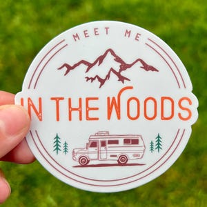 Nature Sticker | Mountains & Trees Vinyl Decal | Outdoors Decor | Adventure Stickers for Nature Lovers |  Forest Wilderness Gift | Hiking