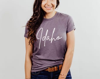 Idaho Cursive Graphic Tee | Long Sleeve | Hoodie | Sweatshirt 004