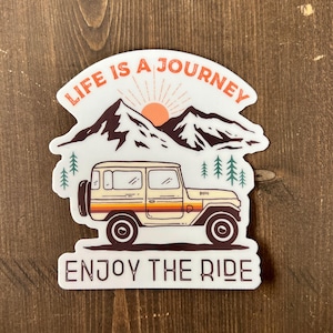 Nature Sticker | Mountains & Trees Vinyl Decal | Outdoors Decor | Adventure Stickers for Nature Lovers |  Forest Wilderness Gift | Hiking