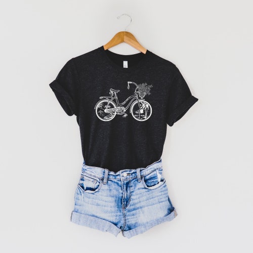 Cruiser Tee Cute Womens Biking Tshirt Beach Cruiser Ladies Etsy