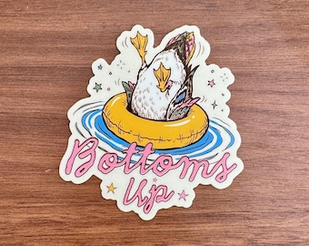 Bottoms Up Sticker | Car Decal 94
