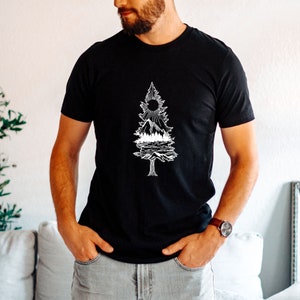 Mens Shirts, PNW Shirt, Graphic Tees, Gift for Men, Nature Shirt, Mountain Shirt, Nature Lover Gift, Mens T-Shirts, Camping Shirts, Wander