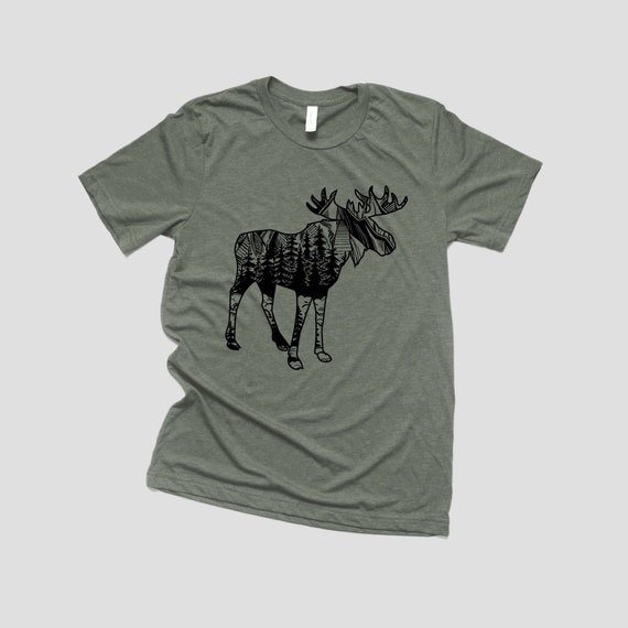 Moose Shirts for Men Hunting Moose T Shirt Wildlife Shirts Etsy
