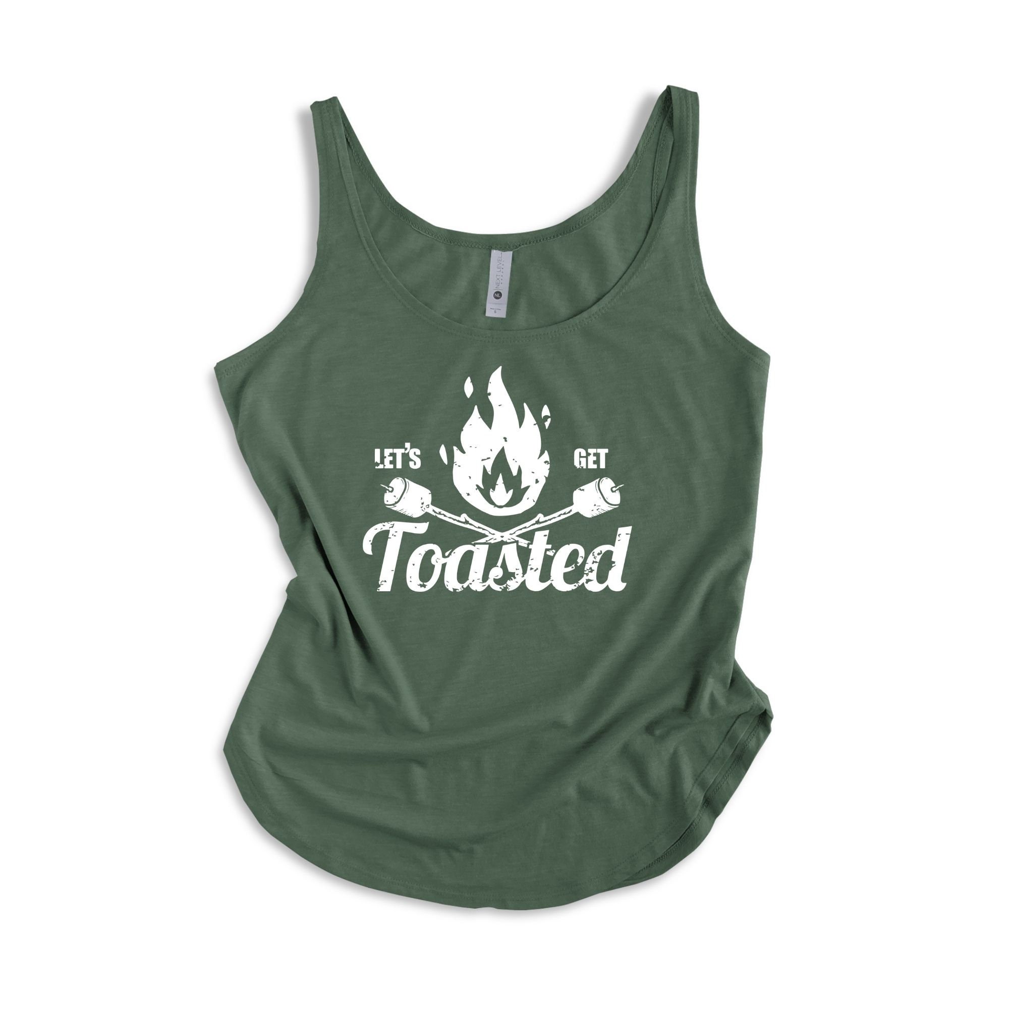Lets Get Toasted Tank Top Camping Tank Tops Womens Tank Top Etsy