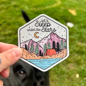 Nature Sticker | Mountains & Trees Vinyl Decal | Outdoors Decor | Adventure Stickers for Nature Lovers |  Forest Wilderness Gift | Hiking