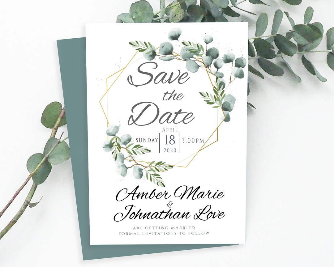 Editable SAVE THE DATE Announcement, Fully Editable Digital Download ...