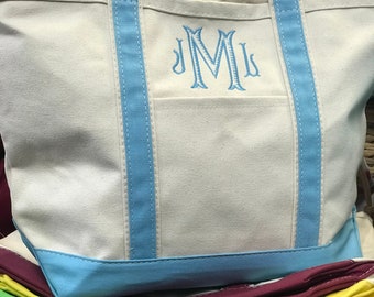 Personalized Zippered Tote Bag, Monogram Canvas Tote Bag, Personalized Canvas Tote ,18 Oz Canvas Tote Bag,  Teacher Totes, Bridesmaids Totes