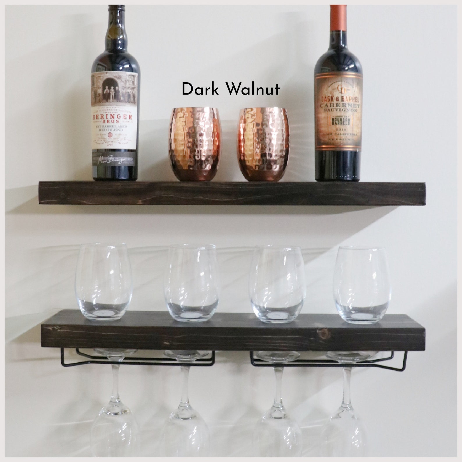 Modern Rustic Floating Wine Rack Shelf Wine & Liquor Storage Etsy