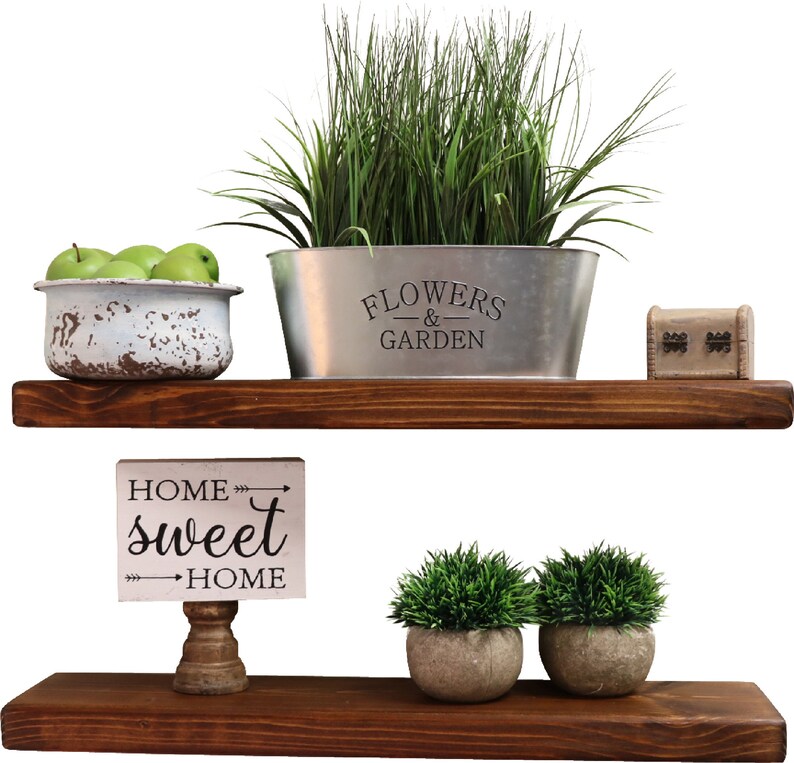 SDI Designs Rustic Farmhouse Floating Display Shelves Hidden Etsy