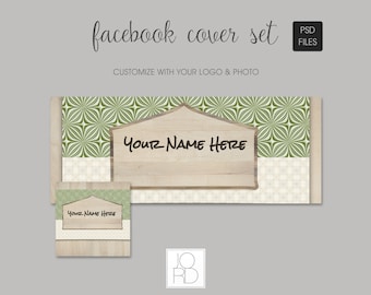 Plantilla de diseño de perfil y portada de Facebook