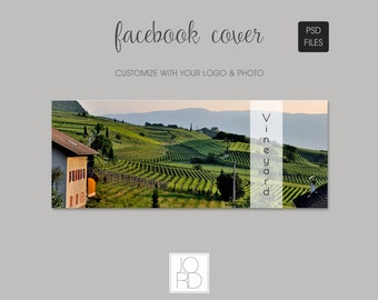 Plantilla de diseño de portada de Facebook - Wine Country