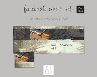 Plantilla de diseño de perfil y portada de Facebook - Artista