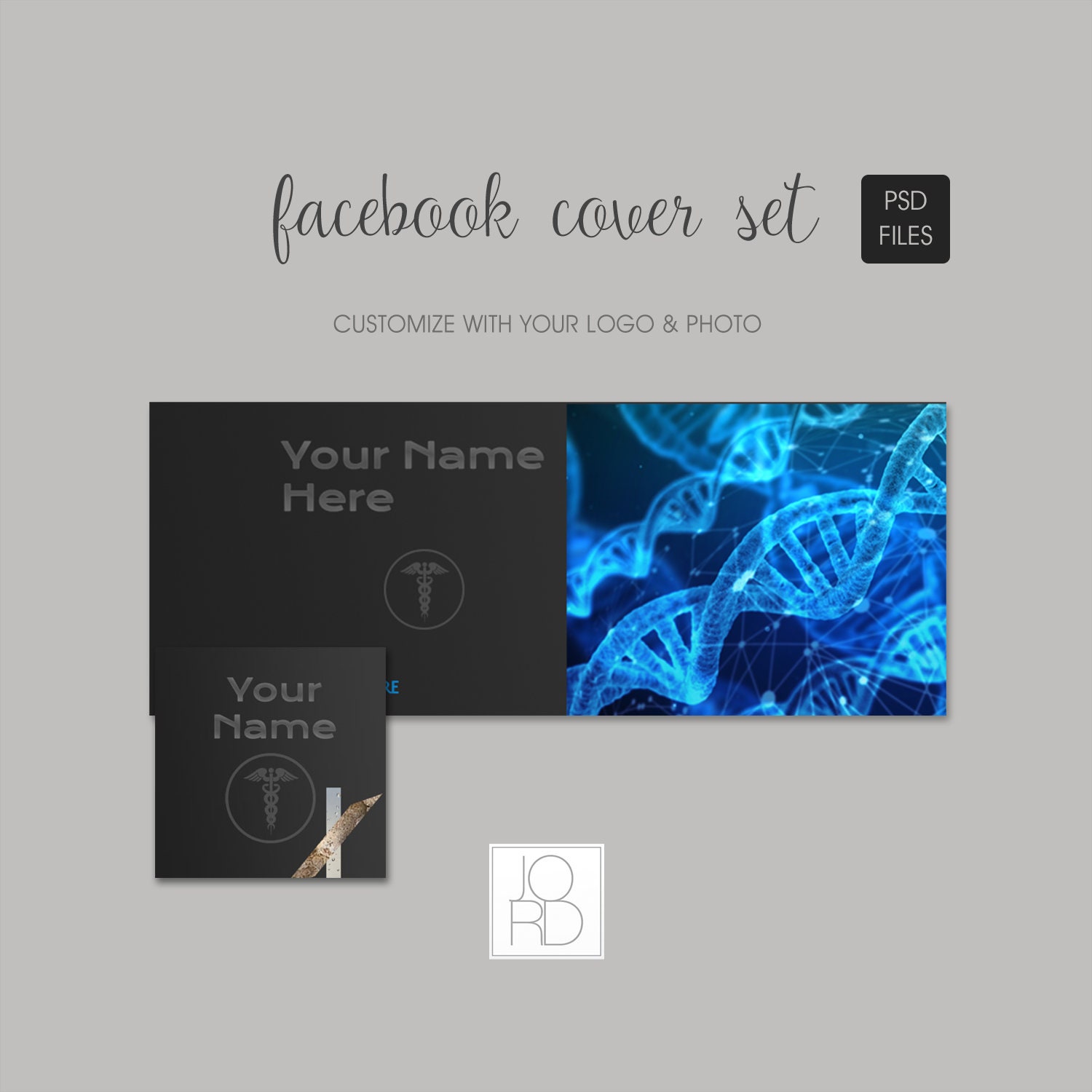 Facebook Cover Profile Design Template Science Research Etsy