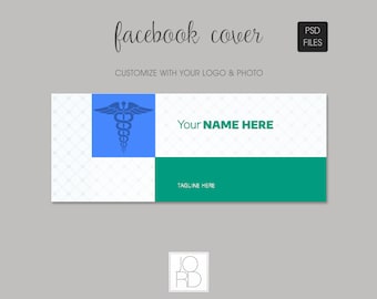 Plantilla de diseño de portada de Facebook - Atención sanitaria