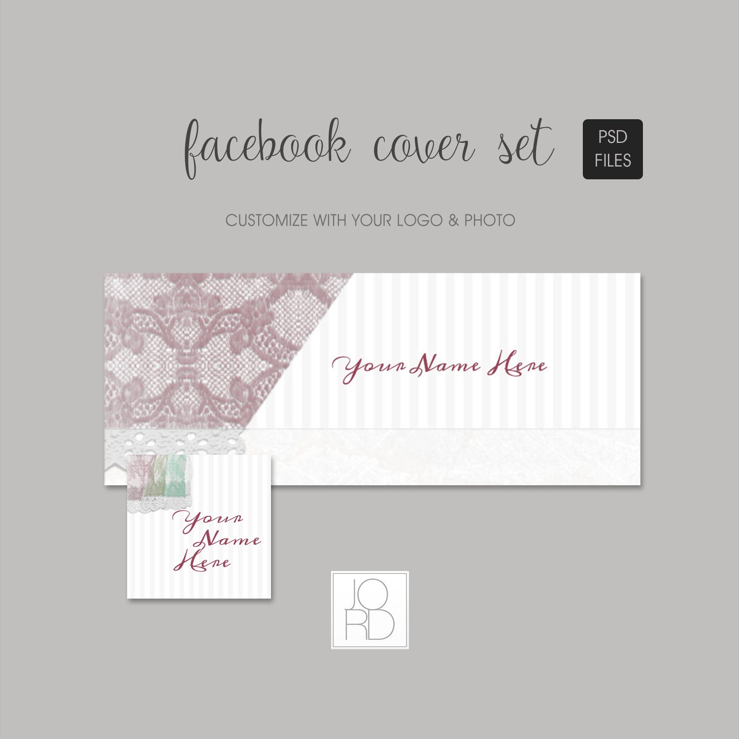 Facebook Profile Cover Example Facebook Cover & Profile Design Template - Beauty - Etsy