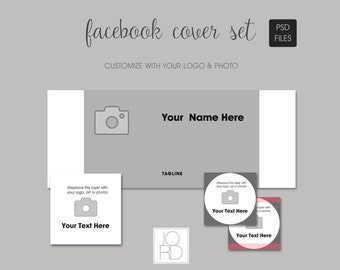 Portada de Facebook y plantilla en blanco de perfil