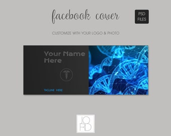 Plantilla de diseño de portada de Facebook - Investigación científica