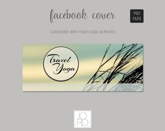 Plantilla de diseño de portada de Facebook - Travel Yoga