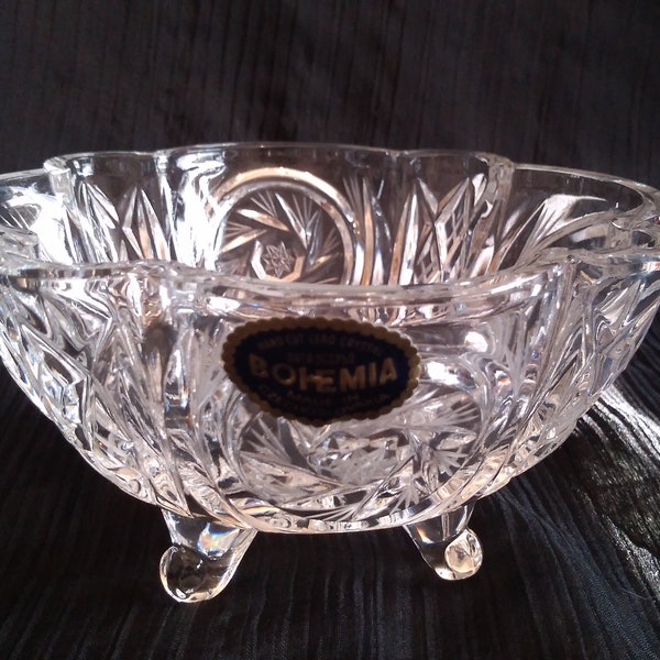 Hand Cut Lead Crystal Made in Czechoslovakia Etsy