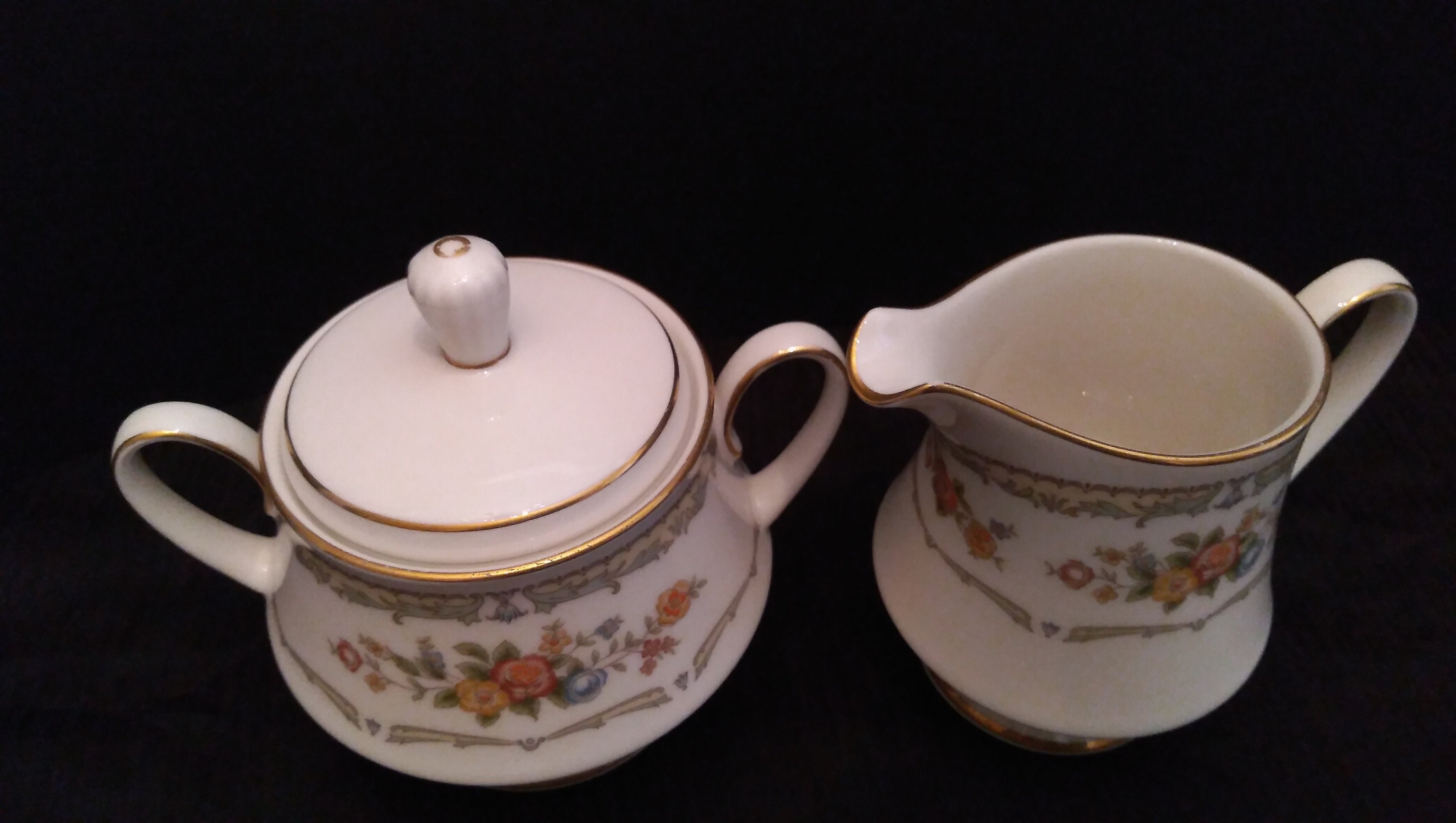 Vintage Noritake Cream and Sugar Set/ivory China Japan 7236 Etsy