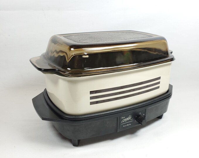 West Bend Slow Cooker 4 Qt. With Amber Casserole Lid Etsy