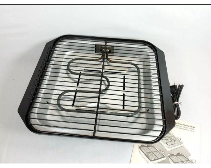 Sunbeamoster Electric Indoor Grill Black Heat Resistant Plastic Etsy