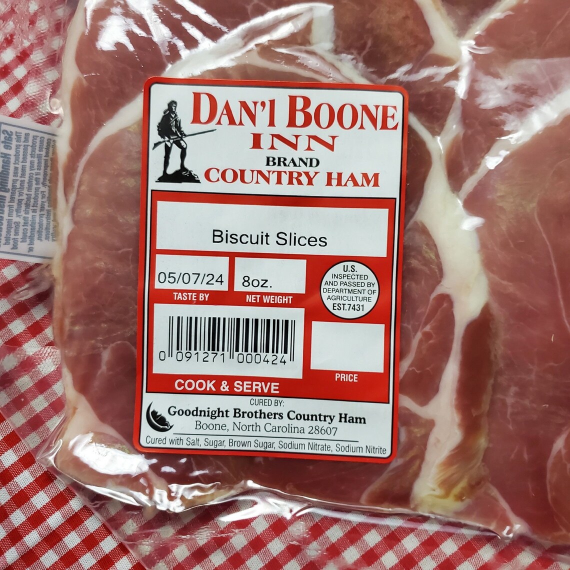 Dan'l Boone Inn Country Ham Biscuit Slices 3/8 Ounce Packs Etsy