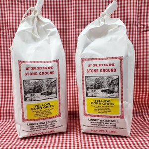Linney&#39;s Mill Fresh Stone Ground Yellow Corn Grits 2/2 Lb. Bags