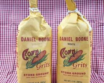 Daniel Boone White & Yellow Fresh Stone Course Ground Corn Grits 2 - 2 Lb Bags
