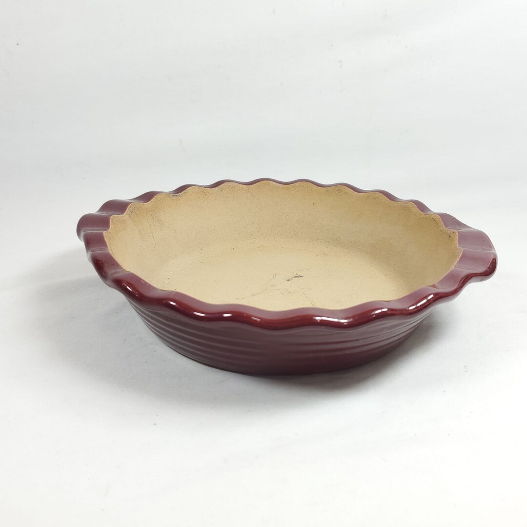 The Pampered Chef 9 Cranberry Family Heritage Fluted Deep Dish Baker 5122 Stoneware Etsy