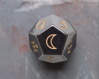 Zodiac Planets Hematite Single D12