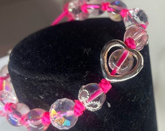 Armband rosa mit Glasperlen perfektes Geschenk