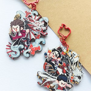 Yakuza RGG: Kiryu & Majima , Ichiban Wooden Ornament Keychain