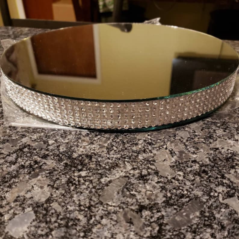 12 Inch Round Custom Centerpiece Risers With Rhinestone Bling Custom