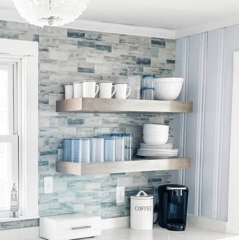 Floating Shelf 12 Depth Chunky Shelf Modern Etsy