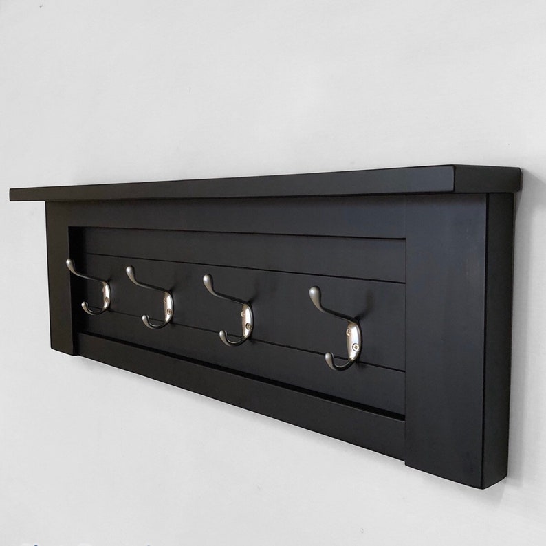 Coat Rack With Shelf Bathroom Towel Rack With Shelf Etsy