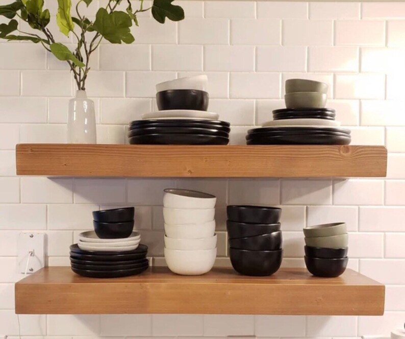Floating Shelf 12 Depth Chunky Shelf Modern Etsy