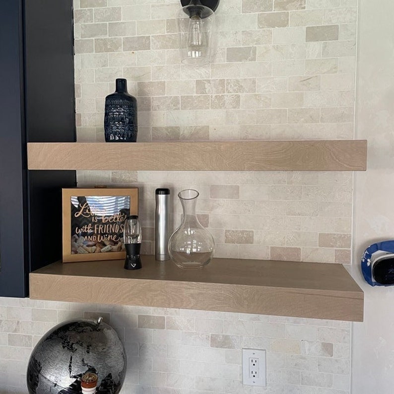 Floating Shelf 12 Depth Chunky Shelf Modern Etsy