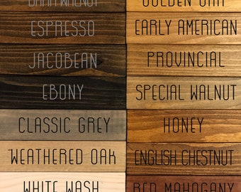 Wooden Stain Samples
