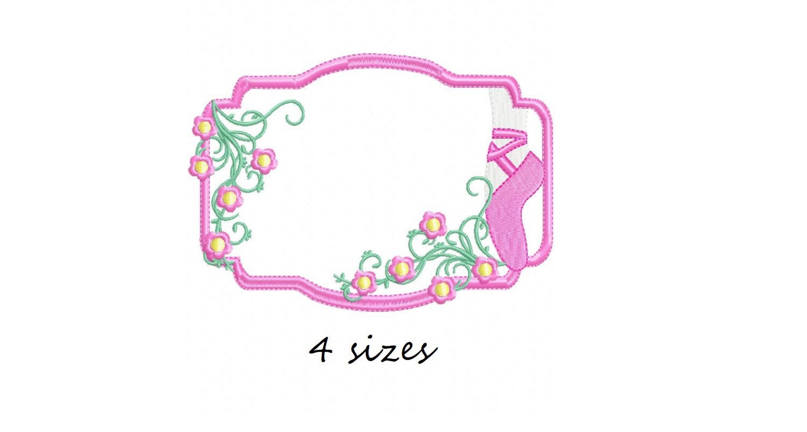 ballerina shoe frame embroidery designs frame embroidery design ballerina machine embroidery pattern ballet embroidery file ball