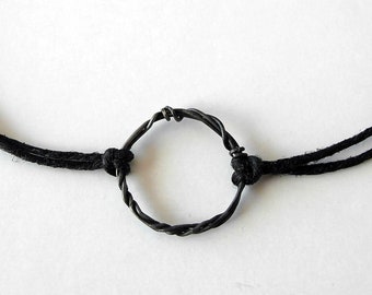 Black Circle Bracelet