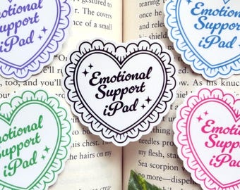 Emotional Support iPad Lace Heart Sticker
