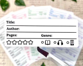 Colorful Book Review Sticker Sheet | Book Rating Journaling Stickers