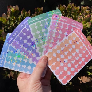 Mini Holographic Glitter Polco Deco Sticker Sheet