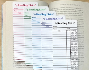 Reading List Bookmark | Double-Sided Reading Tracker For Book Reviews