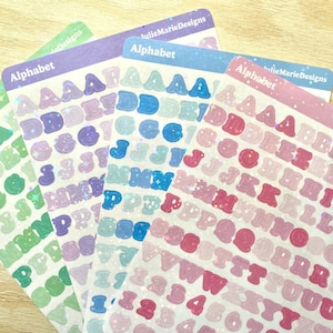 Holographic and Matte Alphabet Planner Stickers | Colorful Letter Deco Stickers | Cute Journaling Stickers