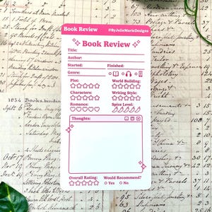 Literature Review Stickers Book Review Sticker | Book Rating Journaling Stickers | Cute Bookish ...